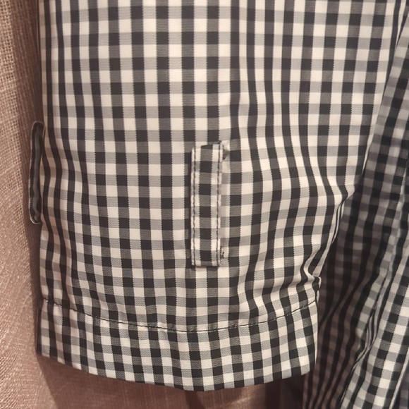 Ralph Lauren Gingham Twill Plaid Twill Double Breasted Rain Coat With Belt - Picture 6 of 13